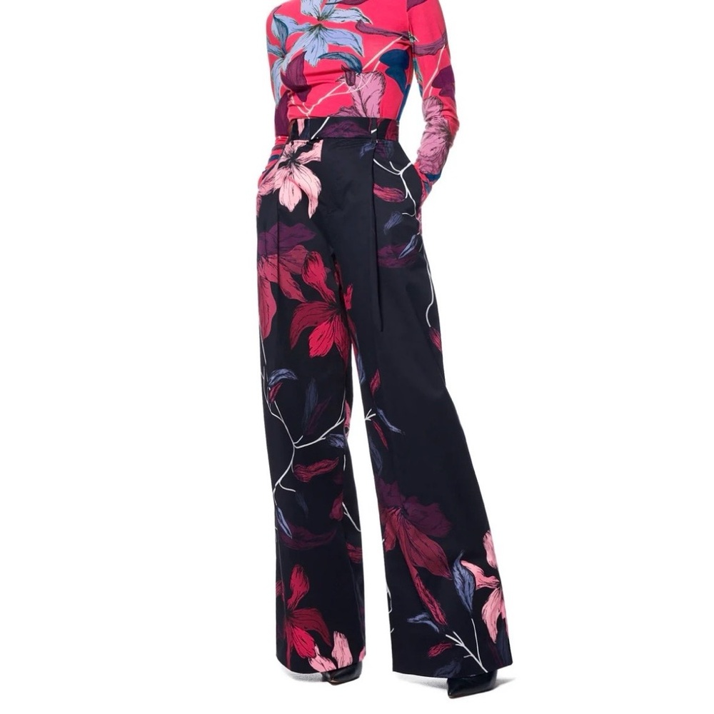 The Kit Leigh Trousers in Berry Upstate Florals